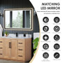 Altair Cicero 60" Double Bathroom Vanity in Light Brown with Engineered Stone Countertop Altair Cicero 60" Double Bathroom Vanity in Light Brown with Engineered Stone Countertop