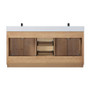 Altair Cicero 72" Double Bathroom Vanity in Light Brown with Engineered Stone Countertop Altair Cicero 72" Double Bathroom Vanity in Light Brown with Engineered Stone Countertop