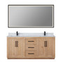 Altair Cicero 72" Double Bathroom Vanity in Light Brown with Engineered Stone Countertop Altair Cicero 72" Double Bathroom Vanity in Light Brown with Engineered Stone Countertop