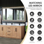 Altair Cicero 72" Double Bathroom Vanity in Light Brown with Engineered Stone Countertop Altair Cicero 72" Double Bathroom Vanity in Light Brown with Engineered Stone Countertop