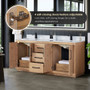 Altair Cicero 72" Double Bathroom Vanity in Light Brown with Engineered Stone Countertop Altair Cicero 72" Double Bathroom Vanity in Light Brown with Engineered Stone Countertop