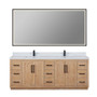 Altair Cicero 84" Double Bathroom Vanity in Light Brown with Engineered Stone Countertop Altair Cicero 84" Double Bathroom Vanity in Light Brown with Engineered Stone Countertop