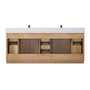Altair Cicero 84" Double Bathroom Vanity in Light Brown with Engineered Stone Countertop Altair Cicero 84" Double Bathroom Vanity in Light Brown with Engineered Stone Countertop