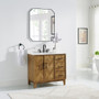 Altair Clara Bathroom Vanity in Weathered Brown with Calacatta Truffle White Quartz Countertop No Mirror Altair Clara Bathroom Vanity in Weathered Brown with Calacatta Truffle White Quartz Countertop No Mirror