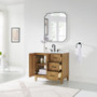 Altair Clara Bathroom Vanity in Weathered Brown with Calacatta Truffle White Quartz Countertop No Mirror Altair Clara Bathroom Vanity in Weathered Brown with Calacatta Truffle White Quartz Countertop No Mirror