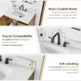 Altair Clara Bathroom Vanity in Weathered Brown with Calacatta Truffle White Quartz Countertop No Mirror Altair Clara Bathroom Vanity in Weathered Brown with Calacatta Truffle White Quartz Countertop No Mirror