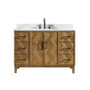 Altair Clara Bathroom Vanity in Weathered Brown with Calacatta Truffle White Quartz Countertop No Mirror Altair Clara Bathroom Vanity in Weathered Brown with Calacatta Truffle White Quartz Countertop No Mirror
