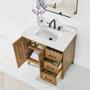 Altair Clara Bathroom Vanity in Weathered Brown with Calacatta Truffle White Quartz Countertop No Mirror Altair Clara Bathroom Vanity in Weathered Brown with Calacatta Truffle White Quartz Countertop No Mirror