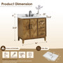Altair Clara Bathroom Vanity in Weathered Brown with Calacatta Truffle White Quartz Countertop No Mirror Altair Clara Bathroom Vanity in Weathered Brown with Calacatta Truffle White Quartz Countertop No Mirror