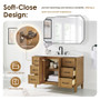 Altair Clara Bathroom Vanity in Weathered Brown with Calacatta Truffle White Quartz Countertop No Mirror Altair Clara Bathroom Vanity in Weathered Brown with Calacatta Truffle White Quartz Countertop No Mirror