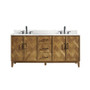 Altair Clara Bathroom Vanity in Weathered Brown with Calacatta Truffle White Quartz Countertop No Mirror Altair Clara Bathroom Vanity in Weathered Brown with Calacatta Truffle White Quartz Countertop No Mirror
