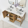 Altair Clara Bathroom Vanity in Weathered Brown with Calacatta Truffle White Quartz Countertop No Mirror Altair Clara Bathroom Vanity in Weathered Brown with Calacatta Truffle White Quartz Countertop No Mirror