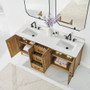 Altair Clara Bathroom Vanity in Weathered Brown with Calacatta Truffle White Quartz Countertop No Mirror Altair Clara Bathroom Vanity in Weathered Brown with Calacatta Truffle White Quartz Countertop No Mirror