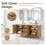 Altair Clara Bathroom Vanity in Weathered Brown with Calacatta Truffle White Quartz Countertop No Mirror Altair Clara Bathroom Vanity in Weathered Brown with Calacatta Truffle White Quartz Countertop No Mirror
