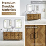 Altair Clara Bathroom Vanity in Weathered Brown with Calacatta Truffle White Quartz Countertop No Mirror Altair Clara Bathroom Vanity in Weathered Brown with Calacatta Truffle White Quartz Countertop No Mirror