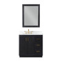 Altair Clarity & main 36" Single Bathroom Vanity Set with Grain White Composite Stone Countertop Altair Clarity & main 36" Single Bathroom Vanity Set with Grain White Composite Stone Countertop