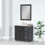 Altair Clarity & main 36" Single Bathroom Vanity Set with Grain White Composite Stone Countertop Altair Clarity & main 36" Single Bathroom Vanity Set with Grain White Composite Stone Countertop