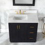 Altair Clarity & main 36" Single Bathroom Vanity Set with Grain White Composite Stone Countertop Altair Clarity & main 36" Single Bathroom Vanity Set with Grain White Composite Stone Countertop