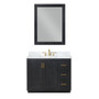 Altair Clarity & main 42" Single Bathroom Vanity Set with Grain White Engineered Stone Countertop