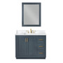 Altair Clarity & main 42" Single Bathroom Vanity Set with Grain White Engineered Stone Countertop
