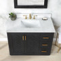 Altair Clarity & main 42" Single Bathroom Vanity Set with Grain White Engineered Stone Countertop