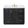 Altair Clarity & main 42" Single Bathroom Vanity Set with Grain White Engineered Stone Countertop