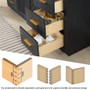 Altair Clarity & main 42" Single Bathroom Vanity Set with Grain White Engineered Stone Countertop
