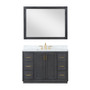Altair Clarity & main 48" Single Bathroom Vanity Set with Grain White Composite Stone Countertop