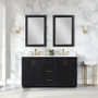 Altair Clarity & main 60" Double Bathroom Vanity Set with Grain White Composite Stone Countertop