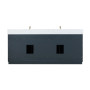Altair Clarity & main 84" Double Bathroom Vanity Set with Grain White Engineered Stone Countertop