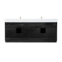 Altair Clarity & main 84" Double Bathroom Vanity Set with Grain White Engineered Stone Countertop