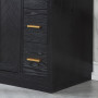 Altair Clarity & main 84" Double Bathroom Vanity Set with Grain White Engineered Stone Countertop