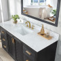 Altair Clarity & main 60" Single Bathroom Vanity Set with Grain White Engineered Stone Countertop