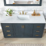 Altair Clarity & main 60" Single Bathroom Vanity Set with Grain White Engineered Stone Countertop