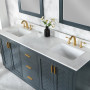 Altair Clarity & main 72" Double Bathroom Vanity Set with Grain White Composite Stone Countertop