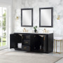 Altair Clarity & main 72" Double Bathroom Vanity Set with Grain White Composite Stone Countertop