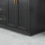 Altair Clarity & main 72" Double Bathroom Vanity Set with Grain White Composite Stone Countertop