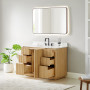 Altair Clayton 48" Single Bathroom Vanity in Washed Light Brown with Grain White Engineered Stone Countertop Altair Clayton 48" Single Bathroom Vanity in Washed Light Brown with Grain White Engineered Stone Countertop