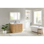 Altair Clayton 48" Single Bathroom Vanity in Washed Light Brown with Grain White Engineered Stone Countertop Altair Clayton 48" Single Bathroom Vanity in Washed Light Brown with Grain White Engineered Stone Countertop
