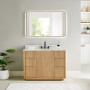 Altair Clayton 48" Single Bathroom Vanity in Washed Light Brown with Grain White Engineered Stone Countertop Altair Clayton 48" Single Bathroom Vanity in Washed Light Brown with Grain White Engineered Stone Countertop
