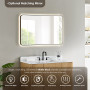Altair Clayton 48" Single Bathroom Vanity in Washed Light Brown with Grain White Engineered Stone Countertop Altair Clayton 48" Single Bathroom Vanity in Washed Light Brown with Grain White Engineered Stone Countertop