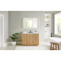 Altair Clayton 60" Double Bathroom Vanity in Washed Light Brown with Grain White Engineered Stone Countertop Altair Clayton 60" Double Bathroom Vanity in Washed Light Brown with Grain White Engineered Stone Countertop