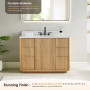 Altair Clayton 60" Double Bathroom Vanity in Washed Light Brown with Grain White Engineered Stone Countertop Altair Clayton 60" Double Bathroom Vanity in Washed Light Brown with Grain White Engineered Stone Countertop