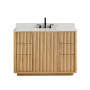 Altair Clayton 60" Double Bathroom Vanity in Washed Light Brown with Grain White Engineered Stone Countertop Altair Clayton 60" Double Bathroom Vanity in Washed Light Brown with Grain White Engineered Stone Countertop