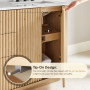 Altair Clayton 60" Double Bathroom Vanity in Washed Light Brown with Grain White Engineered Stone Countertop Altair Clayton 60" Double Bathroom Vanity in Washed Light Brown with Grain White Engineered Stone Countertop