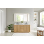Altair Clayton 72" Double Bathroom Vanity in Washed Light Brown with Grain White Engineered Stone Countertop Altair Clayton 72" Double Bathroom Vanity in Washed Light Brown with Grain White Engineered Stone Countertop