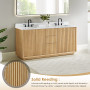 Altair Clayton 72" Double Bathroom Vanity in Washed Light Brown with Grain White Engineered Stone Countertop Altair Clayton 72" Double Bathroom Vanity in Washed Light Brown with Grain White Engineered Stone Countertop