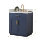 Altair Gavino 30" Single Bathroom Vanity with Grain White Composite Stone Countertop Altair Gavino 30" Single Bathroom Vanity with Grain White Composite Stone Countertop