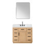 Altair Gavino 42" Single Bathroom Vanity with Grain White Engineered Stone Countertop Altair Gavino 42" Single Bathroom Vanity with Grain White Engineered Stone Countertop