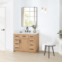 Altair Gavino 42" Single Bathroom Vanity with Grain White Engineered Stone Countertop Altair Gavino 42" Single Bathroom Vanity with Grain White Engineered Stone Countertop